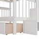 preview thumbnail 6 of 15, Stairway Full-Over-Full Bunk Bed with Drawer, Storage and Guard Rail for Bedroom, White