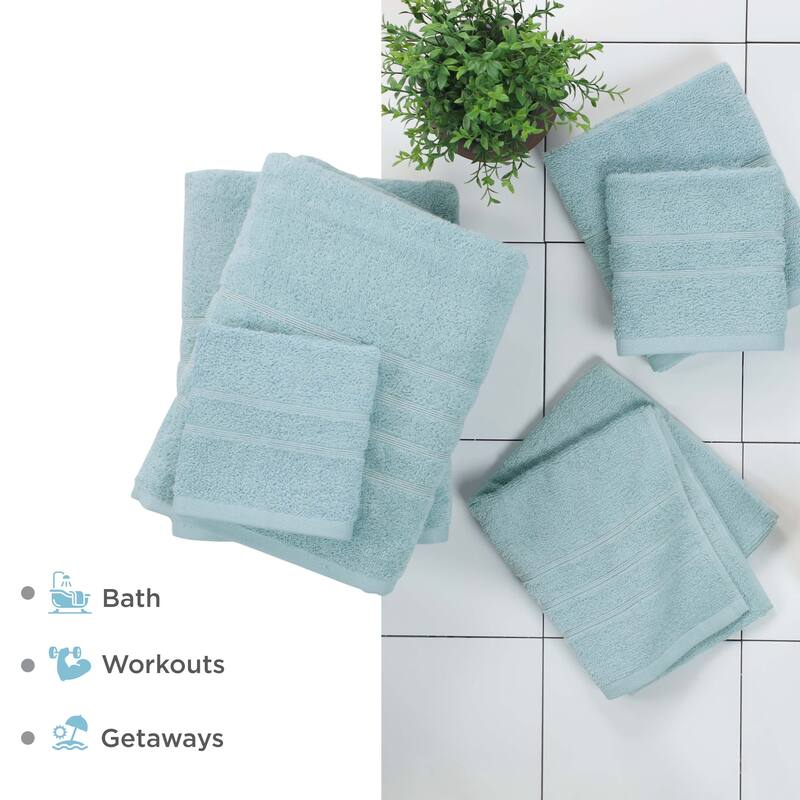 Martex Ultimate Performance Cotton Low-Lint Soft Absorbent Towel Set