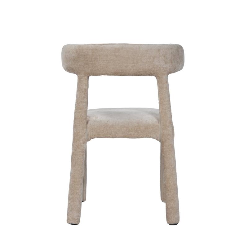 Modrest Homan Modern Beige Velvet Dining Chair