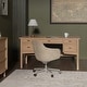 preview thumbnail 4 of 18, Seraf Transitional 56" Wooden Desk with Hidden Drawers and Concealed Cable Hole by HULALA HOME
