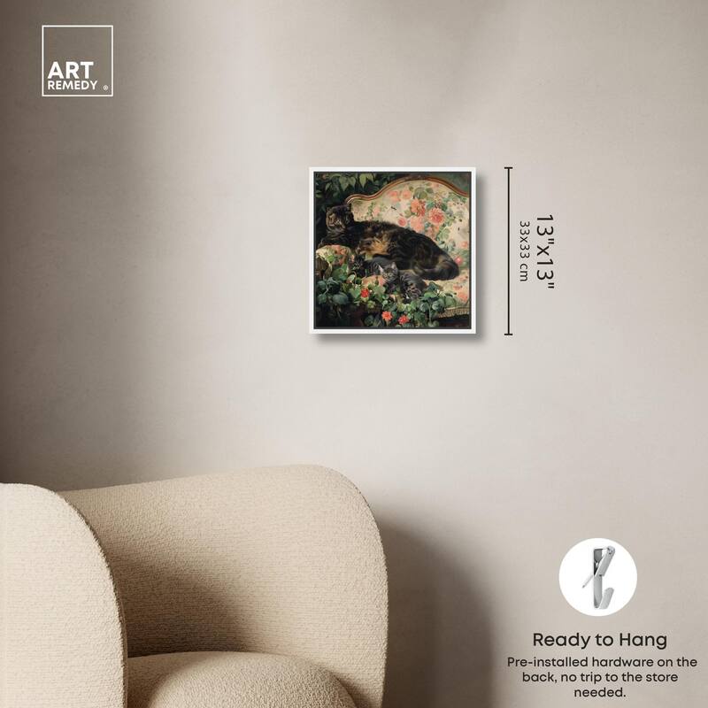 Lounging Cats II Canvas by Art Remedy