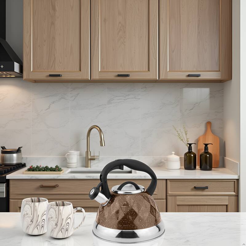 Lorren Home Trends Whistling Tea Kettle 3 Liters, with Ergonomic Handle