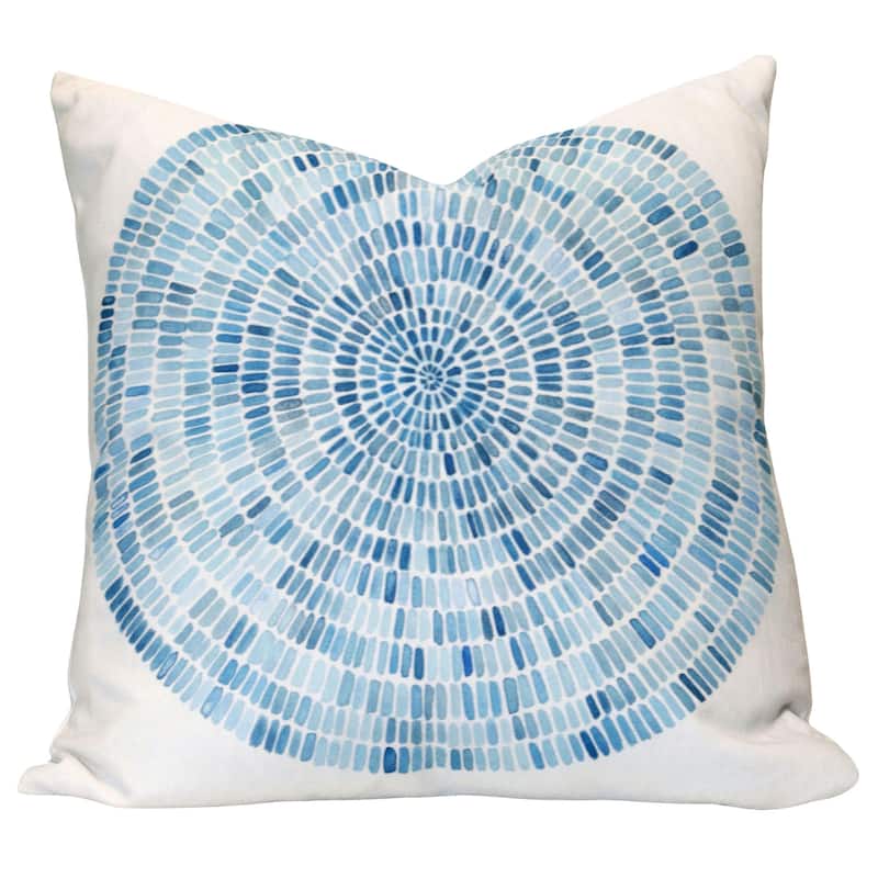 StyleCraft Norman Wyatt Home - Sea Burst - Designer Down Filled Pillow - Feather - Single - 24 x 24 x 6.5 - Accent - Blue
