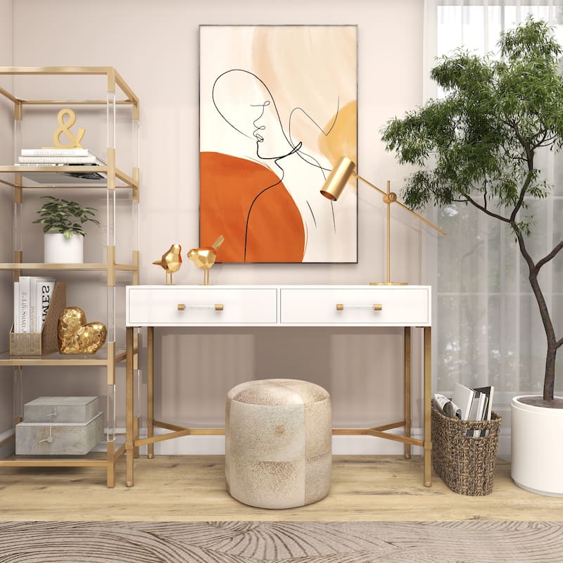 CosmoLiving by Cosmopolitan Gold or Gray Polystone Bird Decorative Sculpture with Origami Accents (Set of 2)