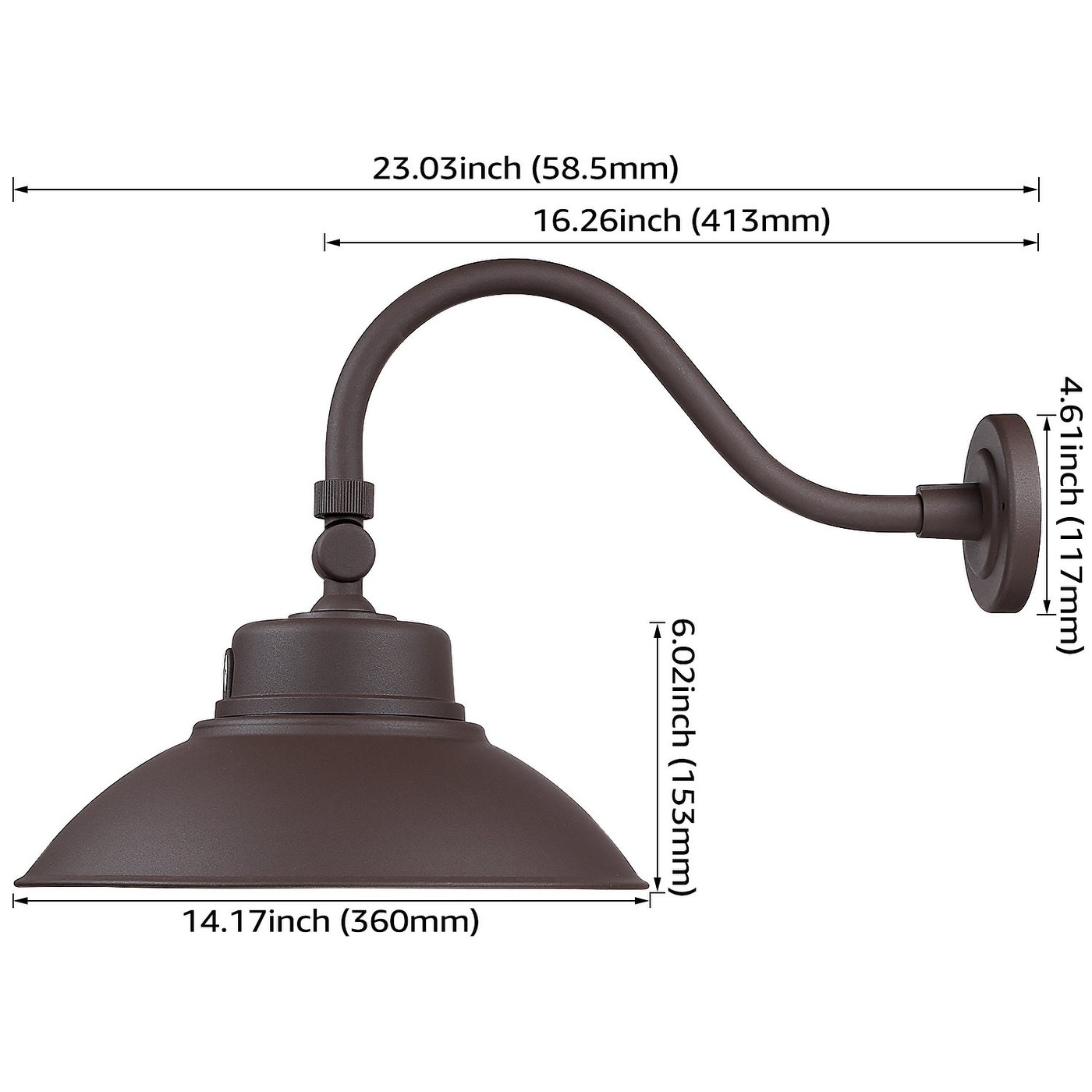 Shop 2 Pack Led Gooseneck Barn Light Photocell Included Brown