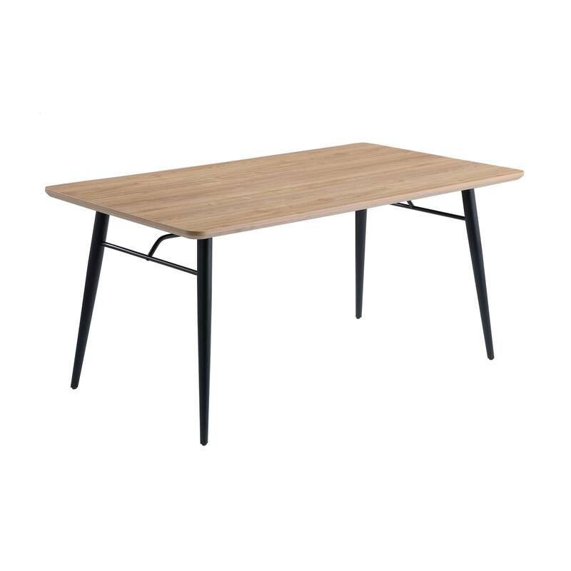 Somette Brenda Oak Dining Table with Tapered Leg Base