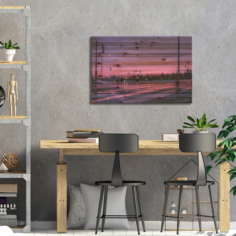 7 P.M. Print On Wood by Alena Aenami - Multi-Color