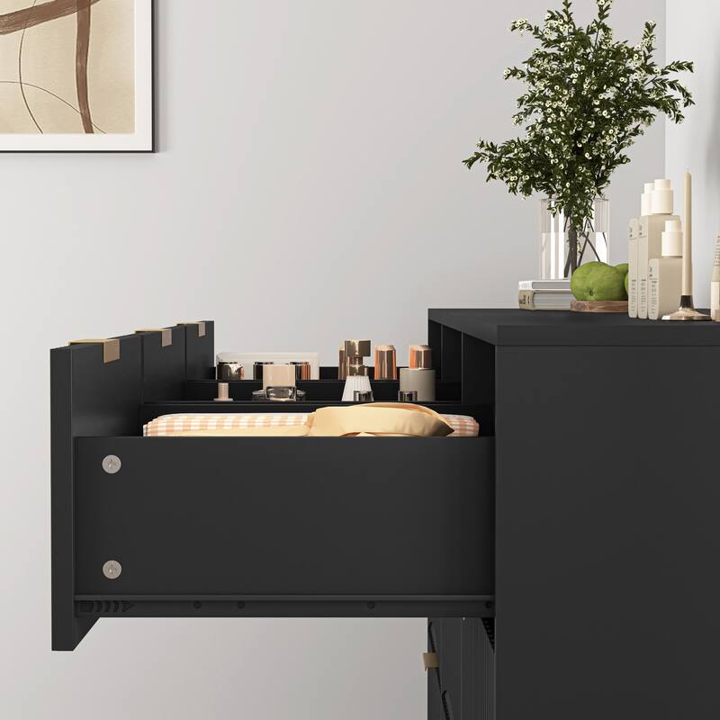 9 Drawer Dresser, 63" Large Deep Chest of Drawers, Wooden Dresser Storage Cabinet with 9 Drawers for Bedroom, Long Dressers