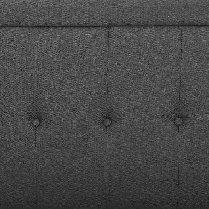 Javlergo Modern Upholstered Bed Frame with Height Adjustable Headboard Heavy-Duty Frame No Box Spring Needed