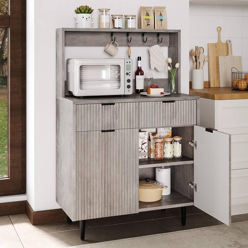 Modern Console Table Sideboard Buffet Cabinet with Storage for Entryway - N/A - Grey
