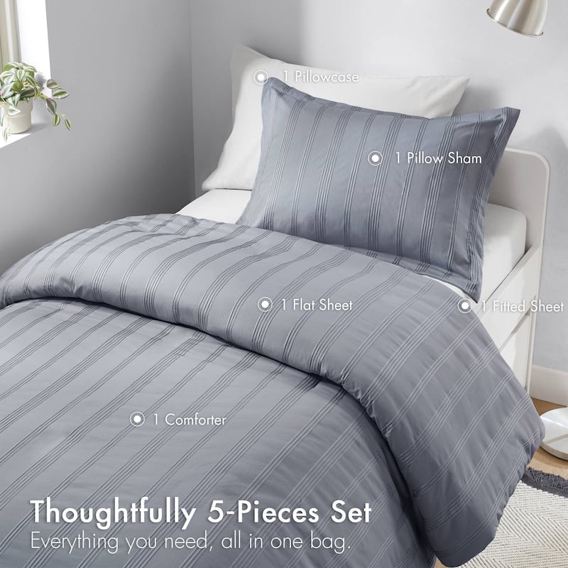 Chelsea Square Logan Woven Striped Duvet Set