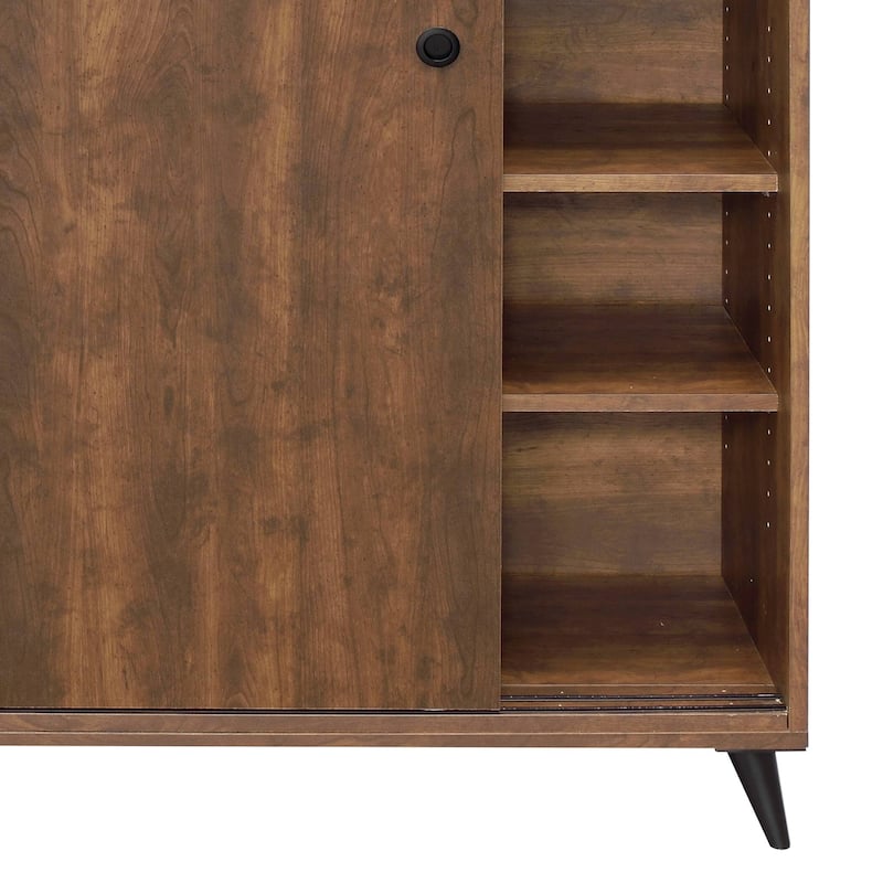 Oak Finish Shoe Cabinet - Oak