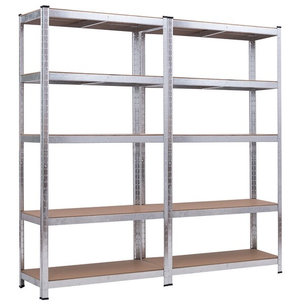 Costway 71'' Heavy Duty Storage Shelf Steel Metal Garage Rack 5 Level Adjustable Shelves - 149.99