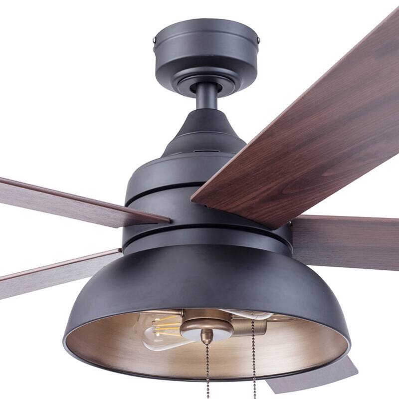 52" Prominence Home Brightondale Indoor/Outdoor Industrial Farmhouse Ceiling Fan, Damp Rated