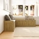 preview thumbnail 2 of 15, Corner Storage Bench with Lift-Top Seats, Faux Drawer Fronts, Oak Finish, Entryway & Living Room Organizer