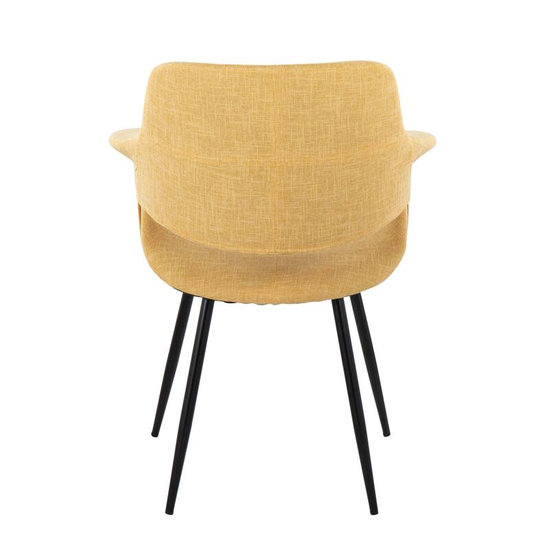 Silver Orchid Fauske Upholstered Chair with Metal Legs - Set of 2