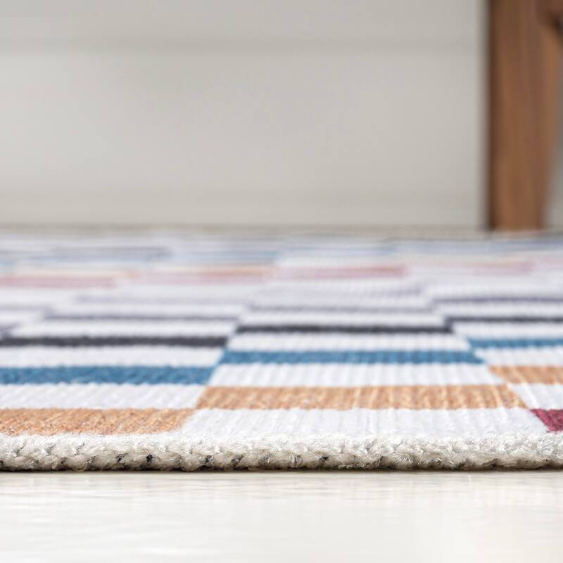 JONATHAN Y Kassia Modern Cottage Checkerboard Washable Area Rug