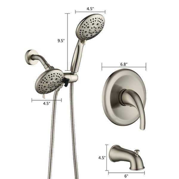 Mult-Function Tub and Shower Faucet Set with Pressure Balance Trim Kit ...