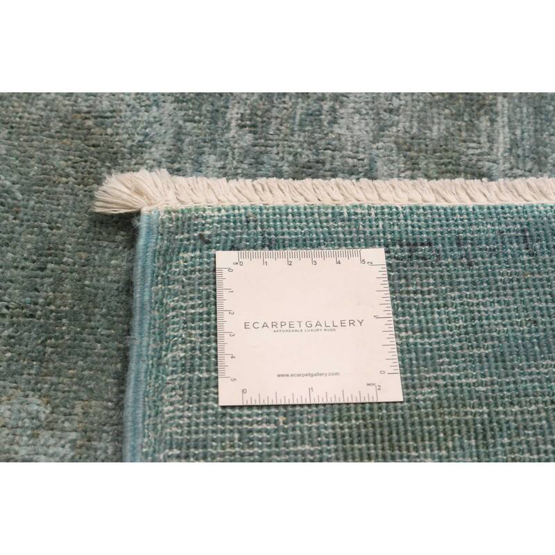 ECARPETGALLERY Hand-knotted Vibrance Light Blue Wool Rug - 6'8 x 9'11