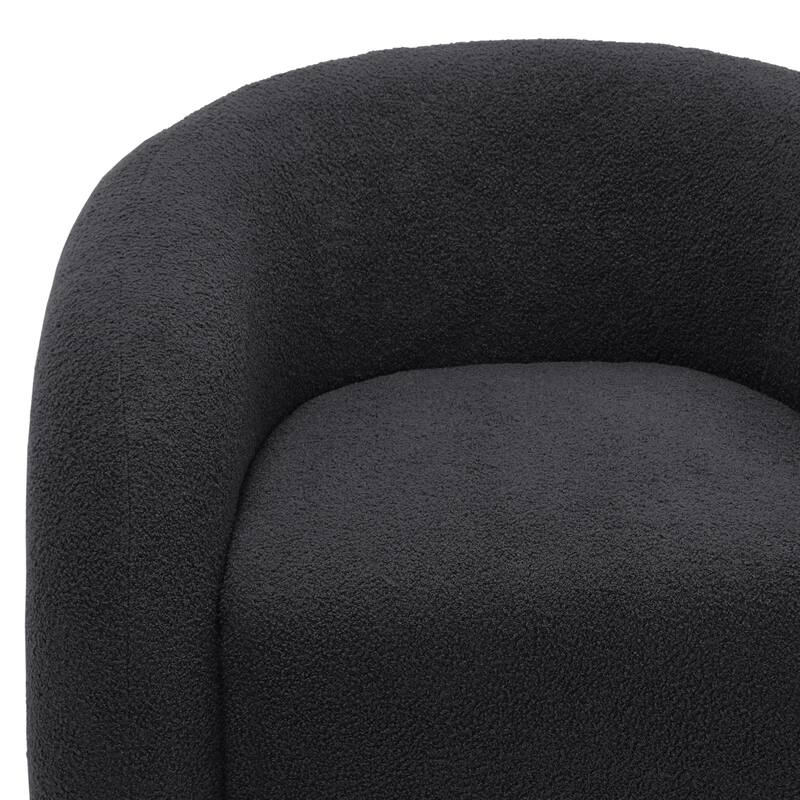 Upholstered Boucle Swivel Accent Chair