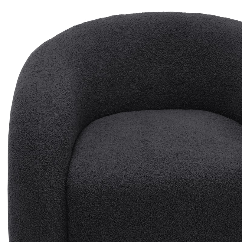 Upholstered Swivel Barrel Accent Chair Set of 2