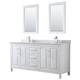 Option White / White Carrara Marble Top / Polished Chrome