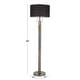 preview thumbnail 4 of 19, Carbon Loft Lupone Industrial Floor Lamp with Black Drum Shade