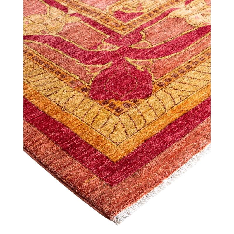 Contemporary Overdyed Wool Hand Knotted Area Rug - 8' 10" x 11' 10"