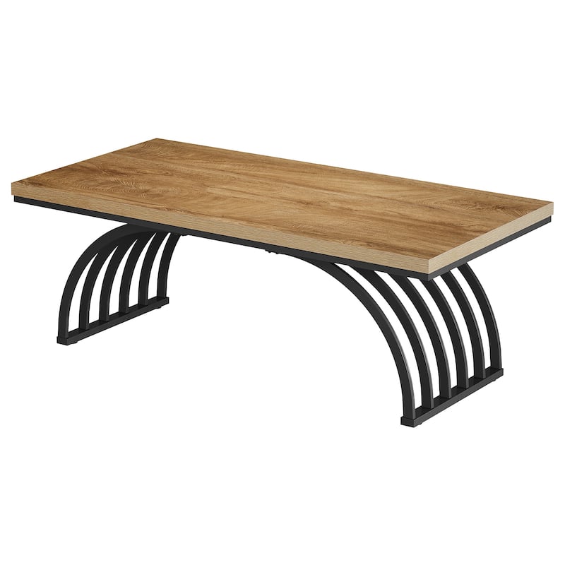 Coffee Center Tea Table with Metal Frame Legs for Living Room