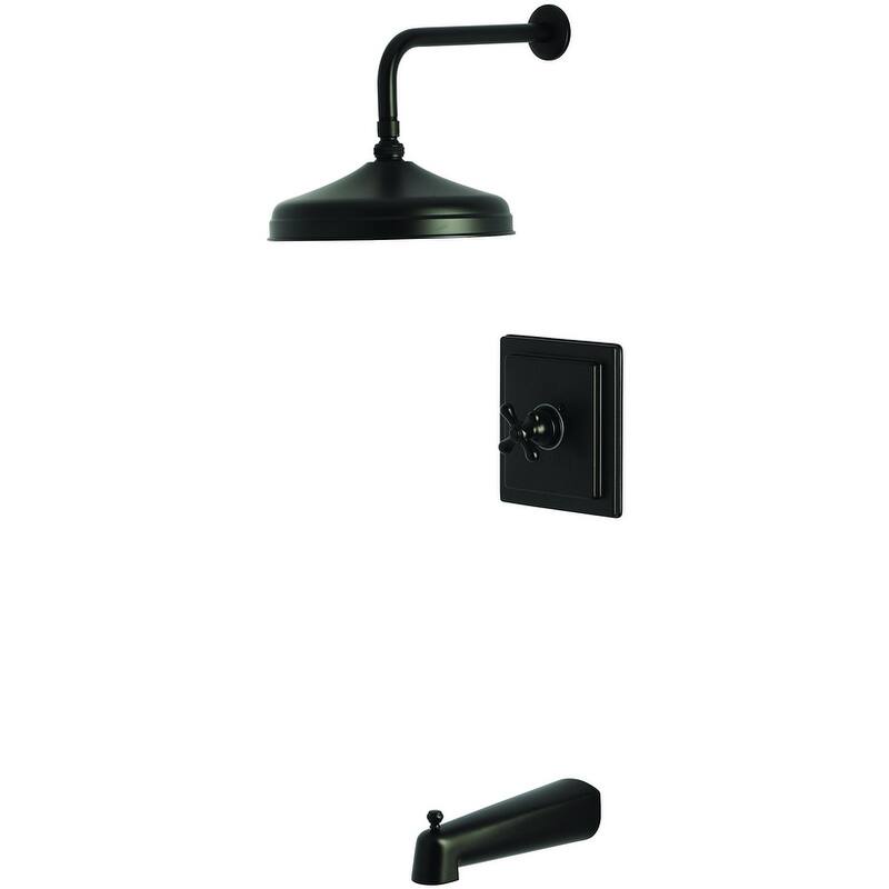 Kingston Brass KB614.AX Tub and Shower Trim Package with 1.8 GPM - Matte Black
