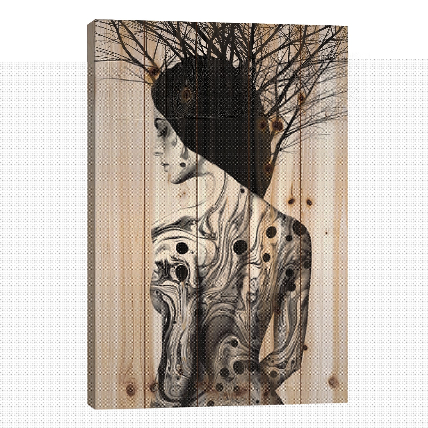 Changing Print On Wood by Dániel Taylor - Multi-Color
