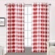 preview thumbnail 36 of 42, Porch & Den Alfalfa Plaid Pattern Room-darkening Window Curtains 52" width X 63 " length - Red