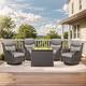 Option Brown Rattan - Grey Cushion