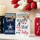 preview thumbnail 19 of 24, Glitzhome Set of 3 Wooden Patriotic Americana Table Signs Decor