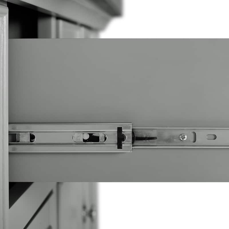 Crosley Julia Grey Stainless Steel Top Kitchen Island - 50 "W x	32 "D x 36 "H