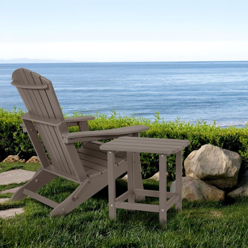 Aoodor Outdoor Adirondack Side Table HDPE End Table - 18"×14.5"
