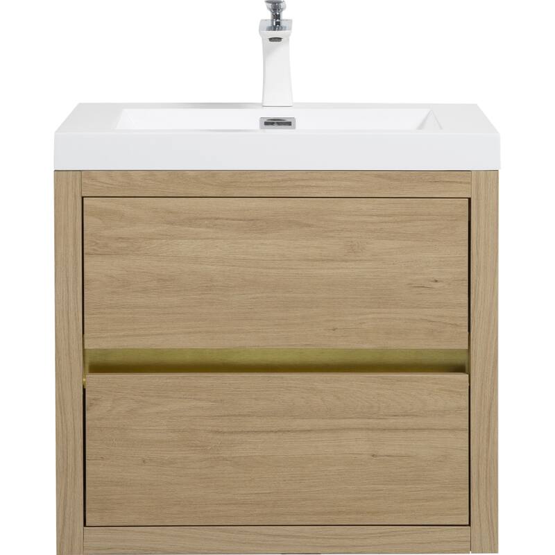 24"/30"/36"Wall Mounted Bathroom Vanity w/ Sink and Soft Close Drawers