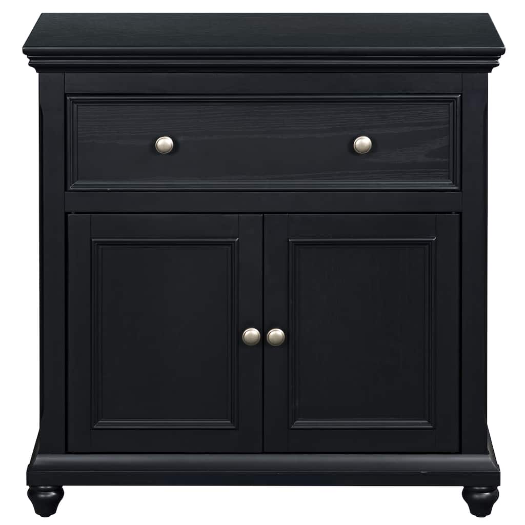 SEI Furniture Carl 2-Door 1-Drawer Cabinet - 32"W x 15"D x 32"H