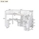 preview thumbnail 4 of 14, Twin Size Loft Bed with L-Shaped Desk and Drawers, Cabinet and Storage Staircase