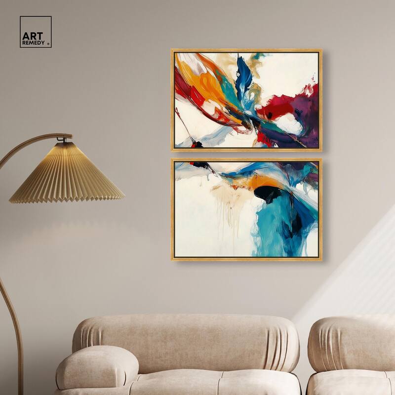 Vibrant Palette III Canvas Set of 2 by Art Remedy