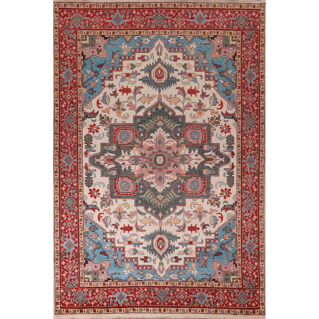 Oushak Oriental Area Rug Handmade Wool Carpet - 8'9"x 11'11"