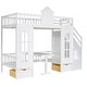 preview thumbnail 51 of 156, Modern Style Wooden Bunk Bed with Changeable Table, Upper Bed and Down Desk