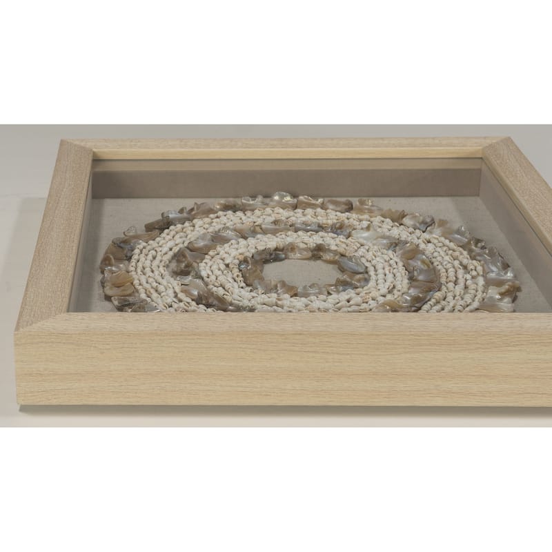 HUJI Sea Shell Rings Shadow Box Wall Decor 2 Piece Set