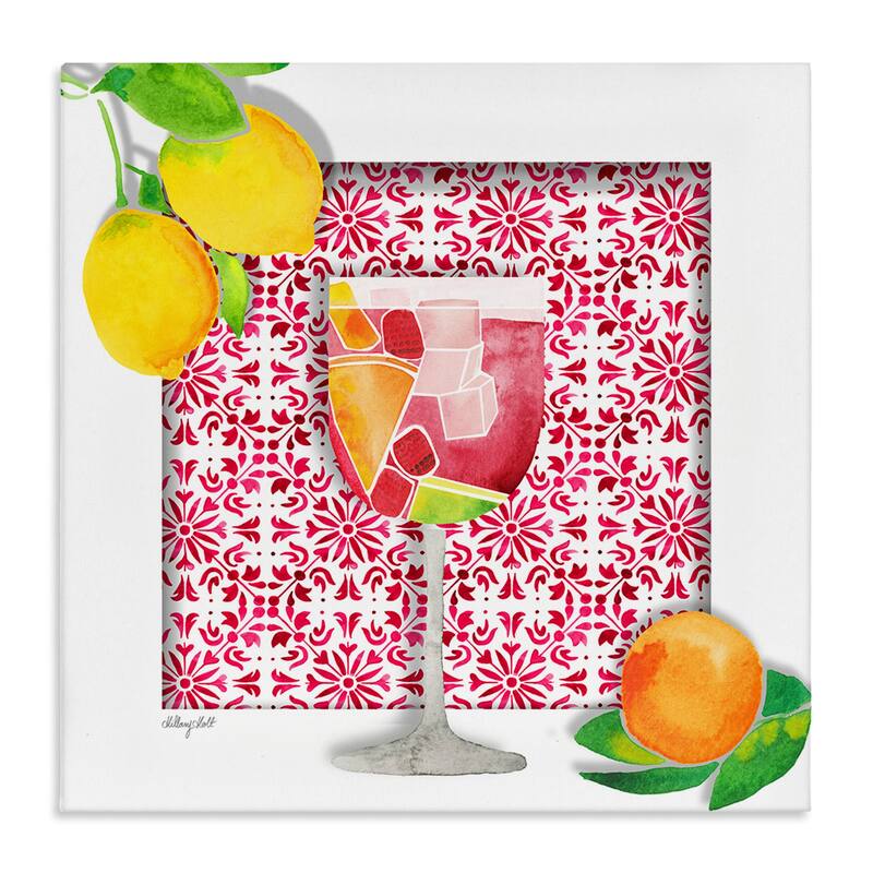 Stupell Fruity Sangria Drink Canvas Wall Art Design By Hillary Holt - 30 x 30