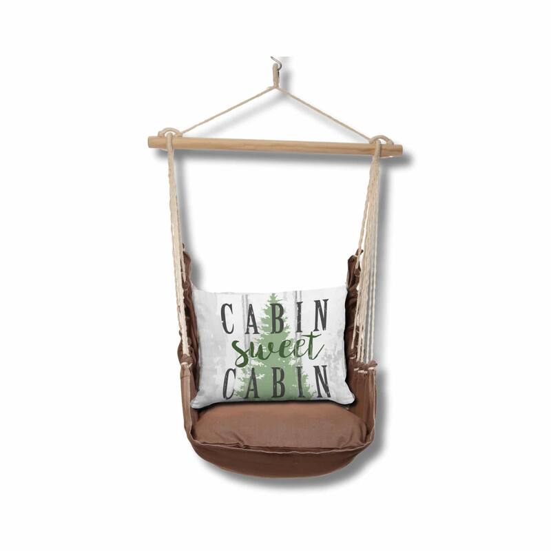 Magnolia Casual Swing Set 4 piece - Chocolate Solid w/ Cabin Sweet Cabin