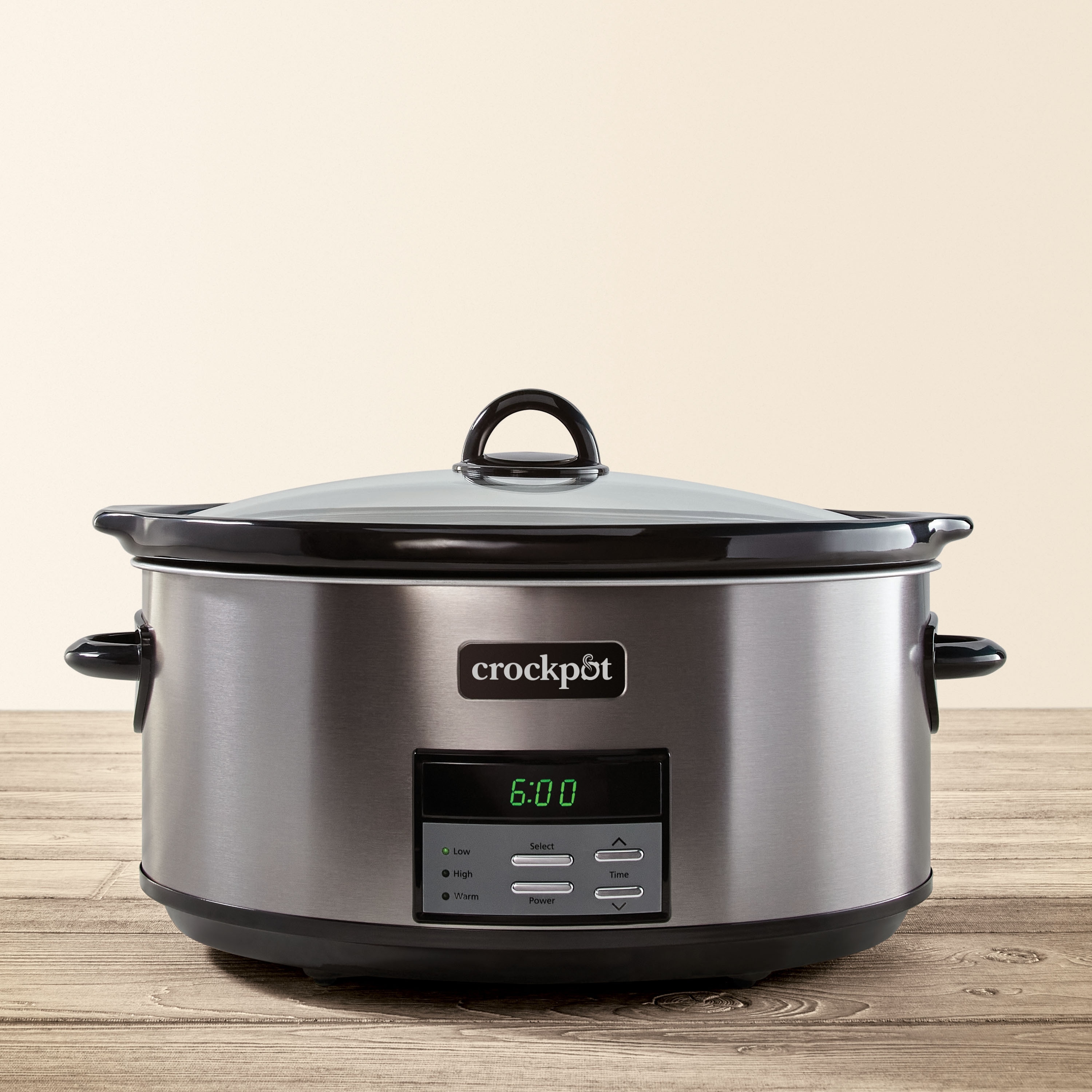 Crockpot 8-Quart Slow Cooker, Programmable, Black Stainless