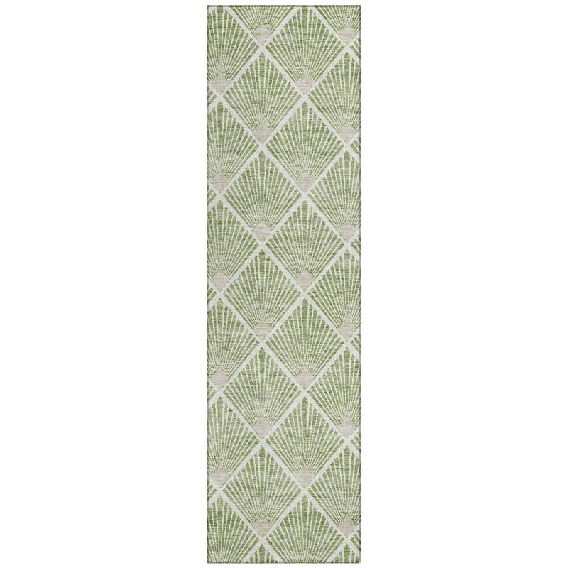Machine Washable Indoor/ Outdoor Chantille Modern Shells Rug