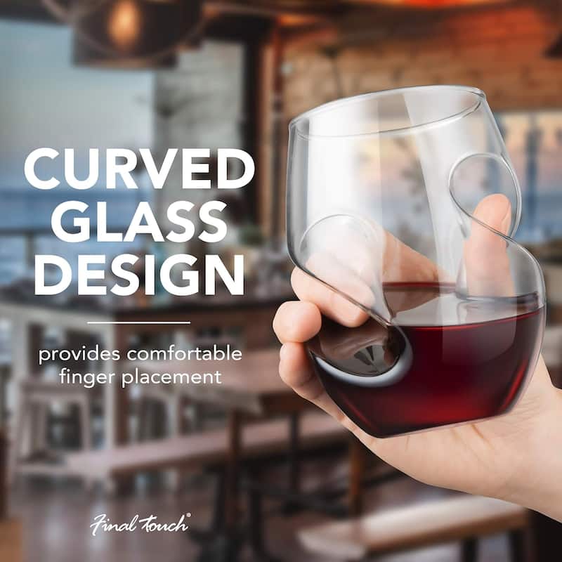 Final Touch Conundrum Red Wine Glasses Set of 4 - 16 oz