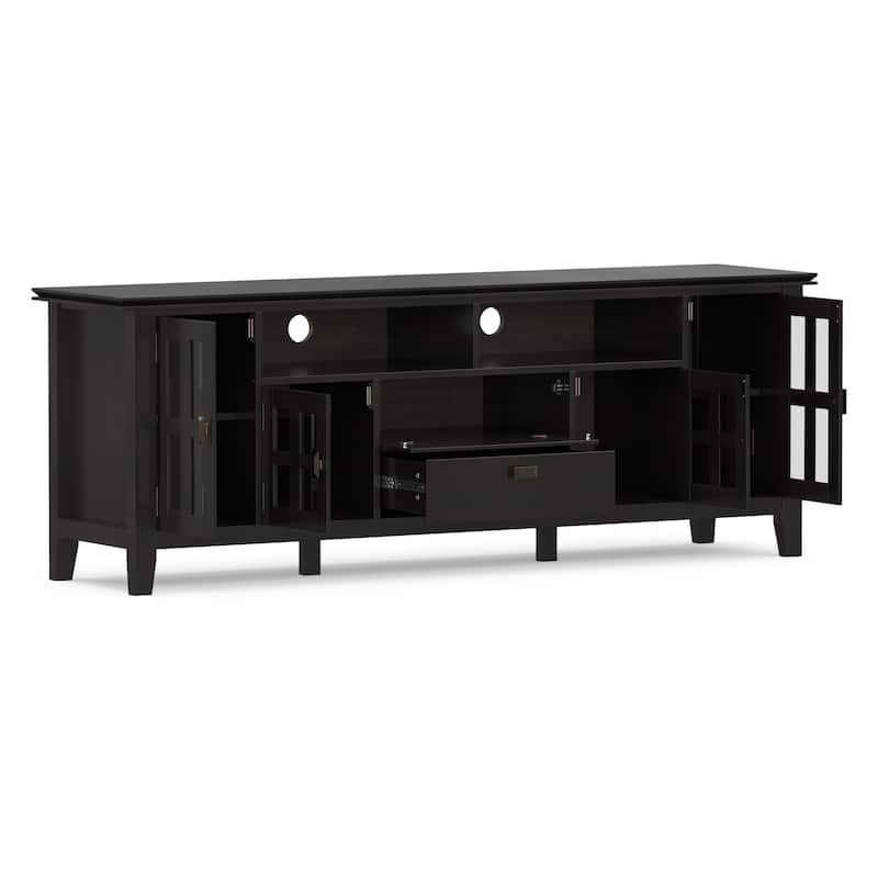 WYNDENHALL Stratford SOLID WOOD 72" Wide TV Media Stand For TVs up to 80"