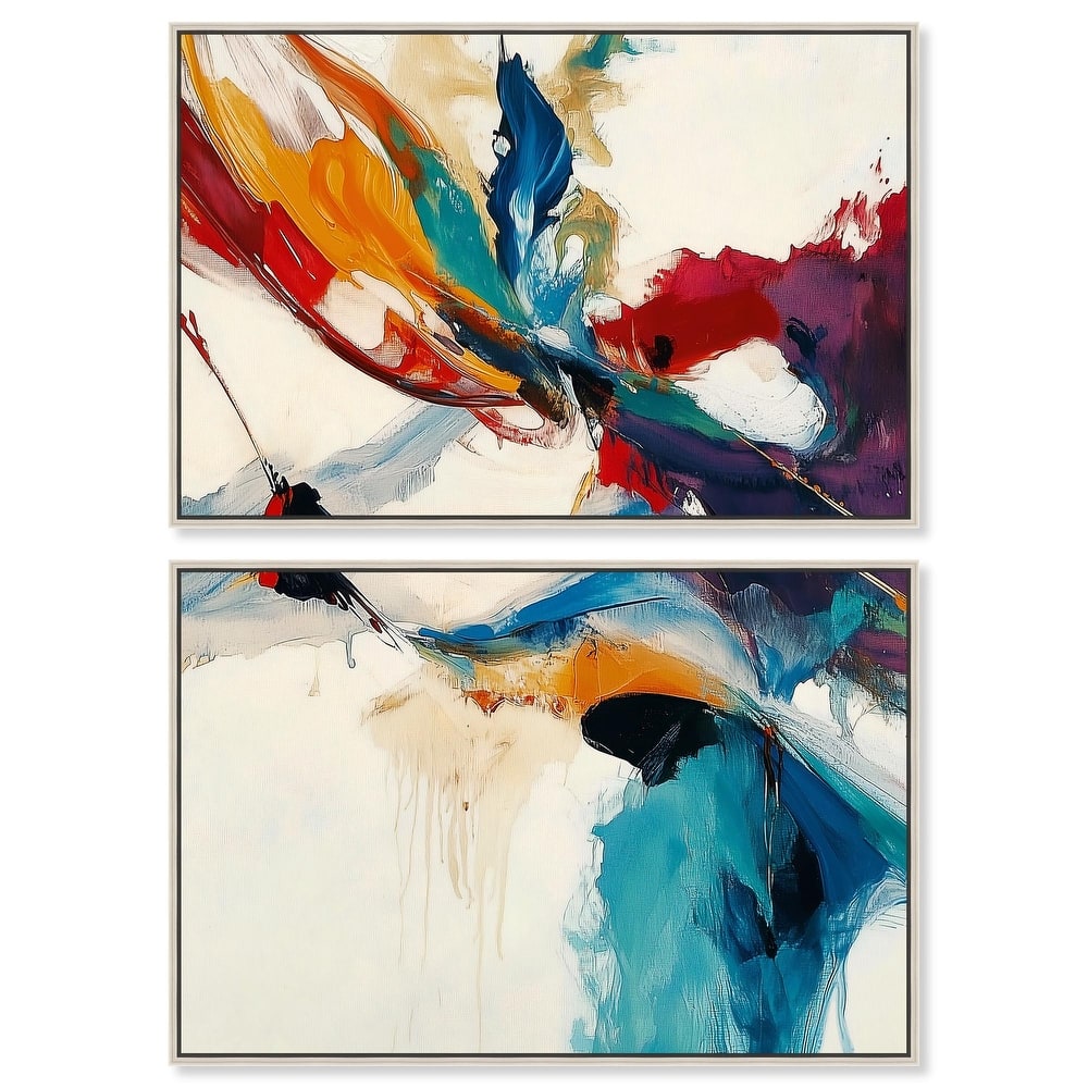 Vibrant Palette III Canvas Set of 2 by Art Remedy